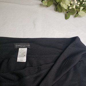 Missy Maxi Skirt Slit Sz XL BLACK SIMPLY STYLE